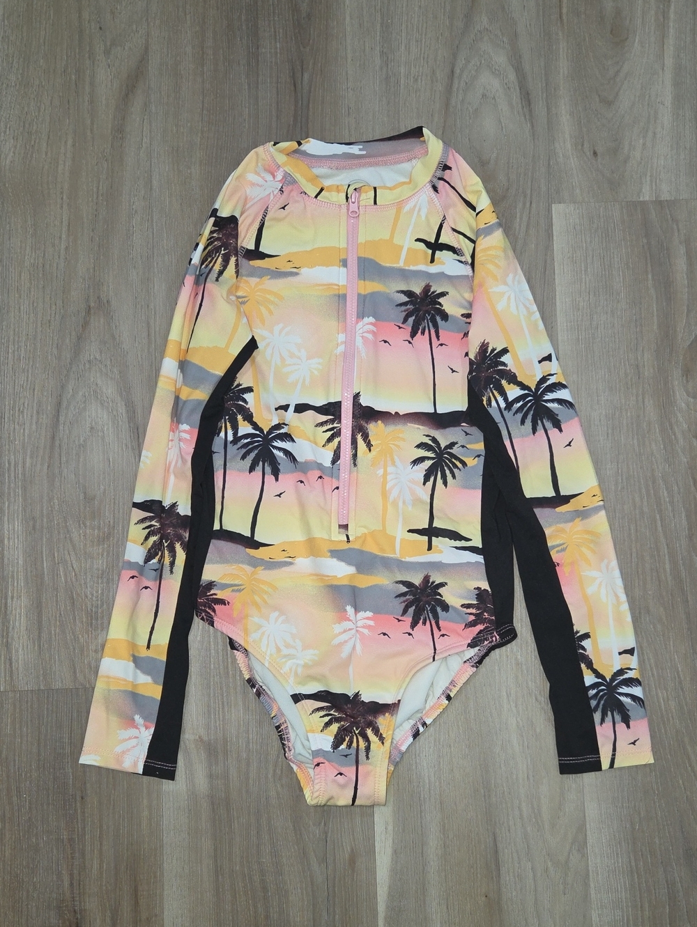 •Wonder Nation• Little Girls Palm Tree One Piece Swimsuit